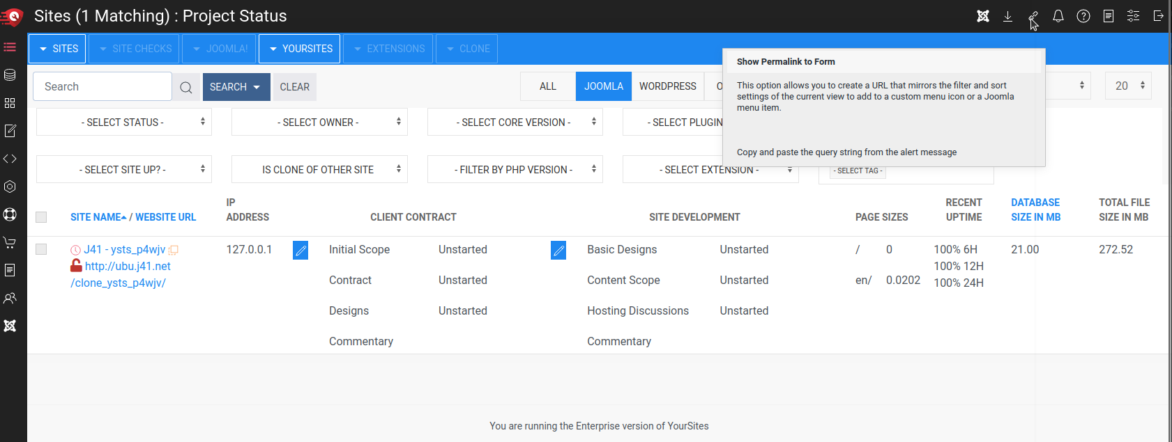 Filtered List and Permalink