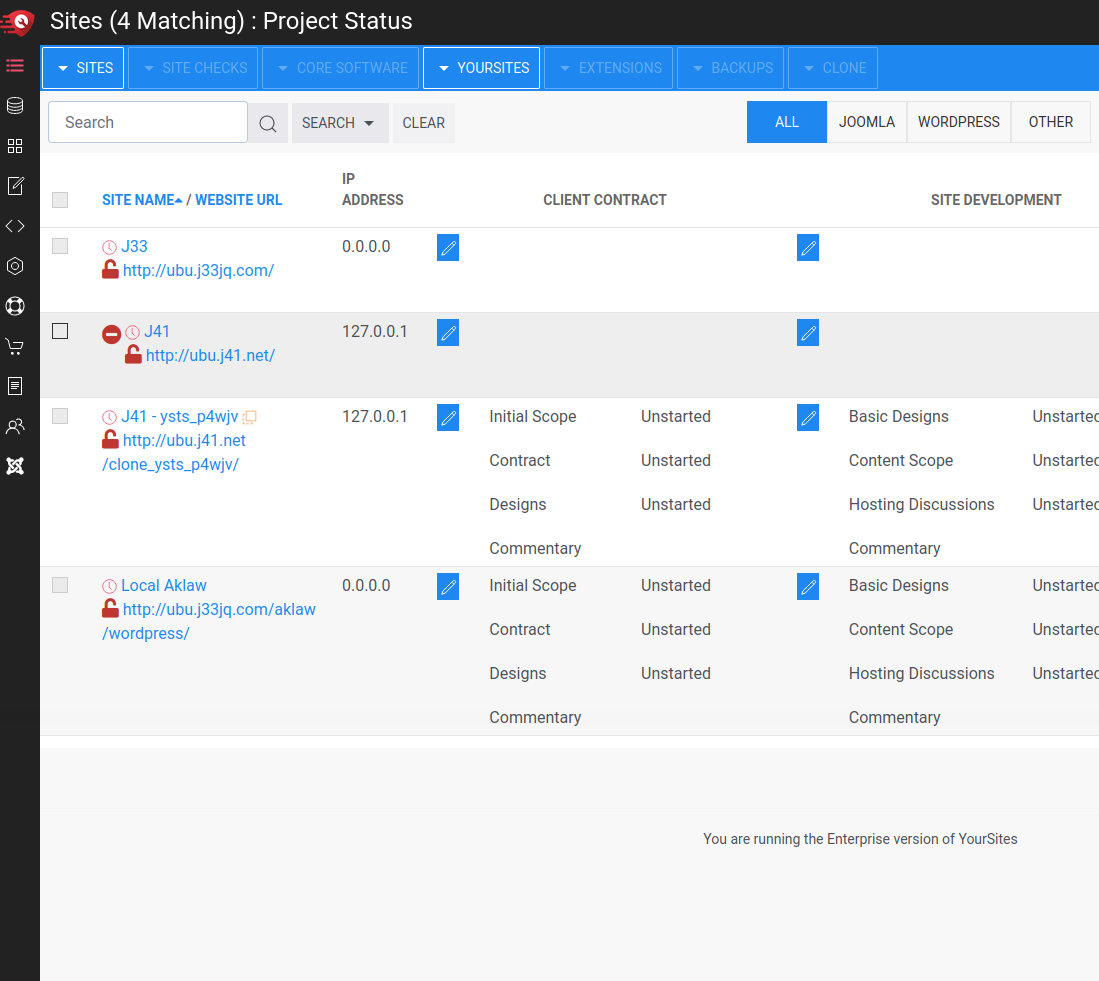 New Project Status View