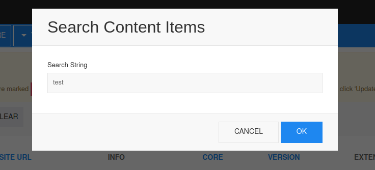 Search content search string